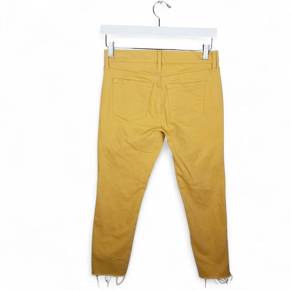 ANN TAYLOR LOFT FACTORY Modern Skinny Raw Hem Jeans Yellow Gold - Size 4P - Picture 3 of 7